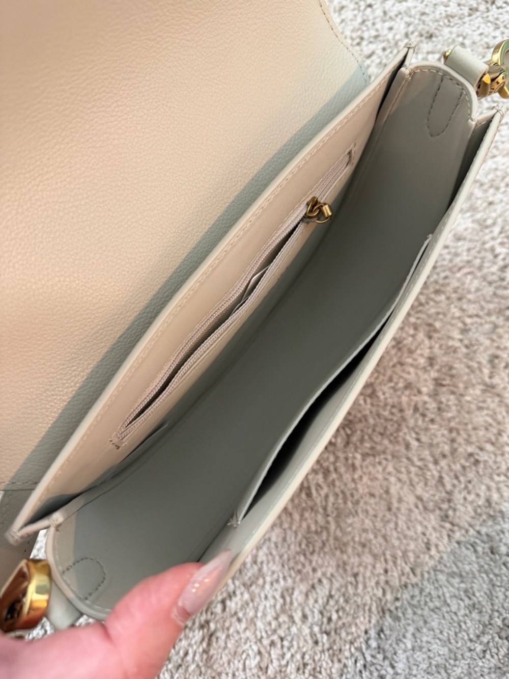 Charles & Keith Genuine Leather Saddle Bag - Oat - Picture 6 of 9